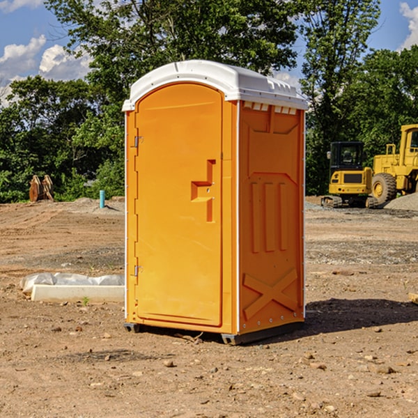 how often are the porta potties cleaned and serviced during a rental period in Negley OH